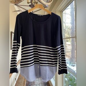 Long sleeve blue top